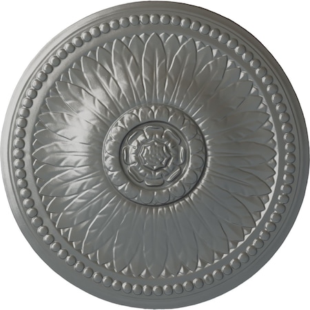 Ekena Millwork Bailey Ceiling Medallion (Fits Canopies up to 4"), Hand-Painted Silver, 18 1/8"OD x 3/4"P CM19BISLS